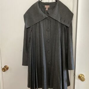 H&M Gray Pleated Coat